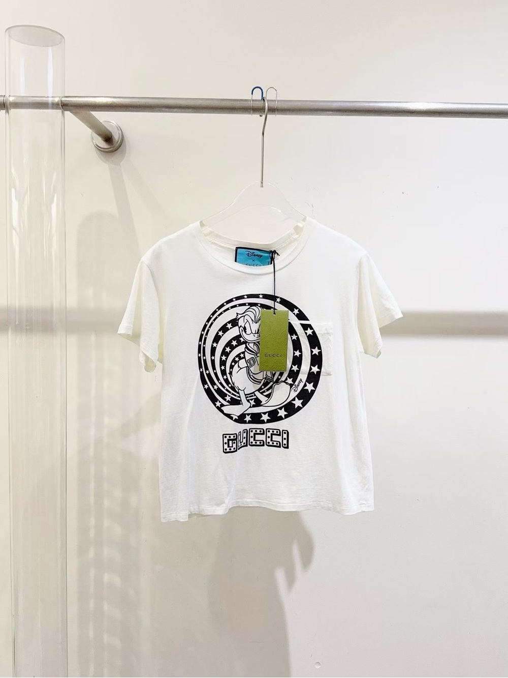 🚩steal Gucci White Graphic Donald Duck T-Shirt